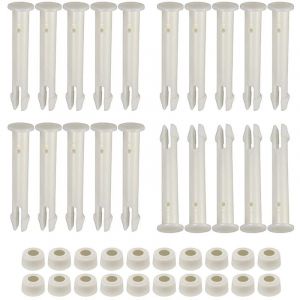 Lot de 20 goupilles de Joint de Piscine en Plastique et Joints en Caoutchouc pour piscines Hors Sol Intex de 33 à 61 cm - Cadre métallique Rond et