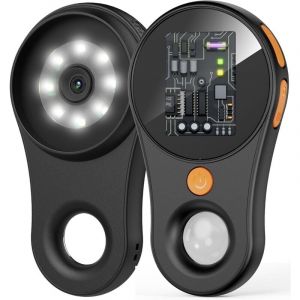 SNQ - Microscope numérique macro à mise au point fixe, loupe portable, écran couleur 2,0 pouces, pixels 200 w, grossissement 500x, 8 led intégrées,