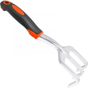 R&acirc;teau &agrave; main, cultivateur manuel robuste pour le jardinage, petit outil de jardinage &agrave; griffes, r&acirc;teau &agrave; main avec manche ergonomique, outil de