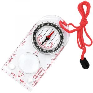 Boussole de Navigation avec Déclinaison Réglable pour Lecture Carte, Expédition, Randonnée, Course d'Orientation et Survie (1 Pièce)