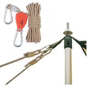 4m Cordes R&eacute;fl&eacute;chissante Pour Tente,Cordes Pour Tente R&eacute;fl&eacute;chissante,4 Mm Corde Ficelle Avec Poulie En Alliage De Zinc,Corde Tente Camping,Kaki-4PCS