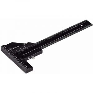 Lling - Règle de charpentier Règle de marquage multifonctionnelle pour le travail du bois Règle en forme de t en aluminium Jauge de marquage 0-280 mm