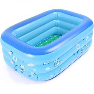 Piscine gonflable pour b&eacute;b&eacute;, petite piscine pour enfants, pliable en PVC, rectangulaire, douche familiale, lavabo, douche portable, pour b&eacute;b&eacute; et