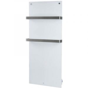 Eurom Sani 600 Comfort Panneau Infrarouge salle de bain 115x46.5cm Wifi 600watt Verre Blanc