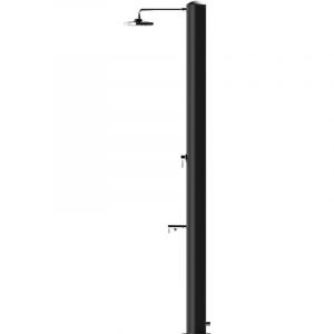 Douche De Jardin En Acier Inoxydable Noi Cm 218x37x13 Sined Doccia Solare Rimini Nera