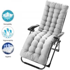 Coussin de Chaise Longue Bain de Soleil, Coussin transat Jardin Exterieur antidérapante, Coussin épais pour Fauteuil Relax Lounge