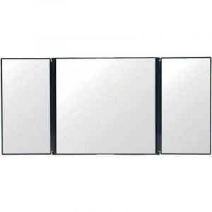 Ersandy - Miroir de vanité de Voiture Miroir Universel Pare-Soleil Conception à Trois Volets Miroir de vanité Pliant Miroir de Maquillage cosmétique