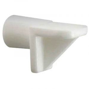 Taquet &eacute;querre diam&egrave;tre 7 mm blanc, 12 pi&egrave;ces