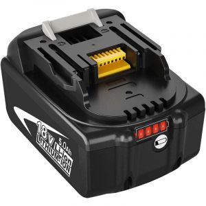 Batterie de remplacement BL1850B 18V 5.0Ah compatible avec Makita BL1850B BL1830B BL1840 BL1840B BL1850 BL1850B BL1860B BL1890 BL1815 BL1825 BL1835