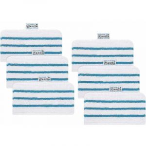 6Pack Microfibres lavables pour vadrouille &agrave; vapeur Black & Decker FSMP20, XU, FSMH1321JMD, FSM1500, FSM1600, FSM1610, FSM1620, FSM1621, FSM1630,