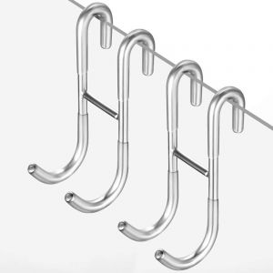 Crochets de Douche Verre Crochet de Cabine de Douche Lot de 2 avec couvercle en silicone Crochet Porte Serviette Sans Perçage Support pour Raclette