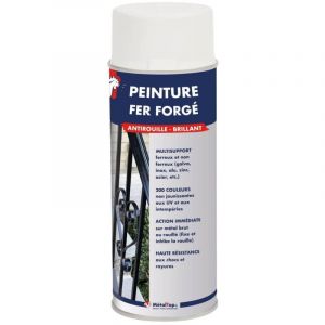 Peinture Fer Forge - Brun chocolat - RAL 8017 - Bombe 400 ml - M&eacute;taltop