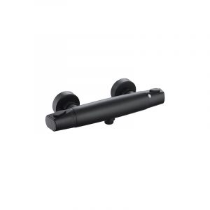 Edouard Rousseau - Mitigeur Thermostatique Douche nanka Noir – Cartouche Thermostatique – Bouton Éco-Stop – Corps Froid – Entraxe 150 mm