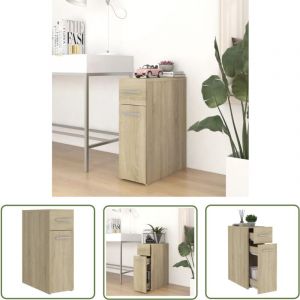 The Living Store Armoire d'apothicaire Chêne sonoma Bois d'ingénierie - Armoire D'apothicaire - Meuble Rangement - Armoire Bois - Armoire Design