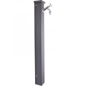 Fonderia Bongiovanni - Fontaine a colomne modèle Sparta pour jardin potager avec robinet au choix : avec robinet ent laiton chromèe