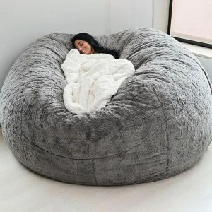 Maison éponge lit pouf housse de chaise housse Double chambre balcon grand canapé rond doux moelleux couverture pas de remplissage seulement