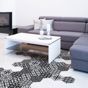 Stickers Sol Anti-d&eacute;rapant avec Protection - tomettes sol giromina - 60x135cm-10stickershexagones30x26cm