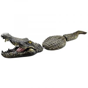 Statue de Crocodile, Formes Vives pour Piscines Ext&eacute;rieures Flotteur Fausse T&ecirc;te D'alligator Flotteur sur les Surfaces D'eau Ornement simul&eacute; R&eacute;sine
