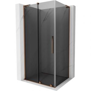 Mexen - Cabine de douche Velar l coulissante 100 x 120 cm, graphite, or rose - 871-100-120-43-60