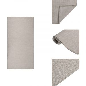 Vidaxl - Tapis à tissage plat d'extérieur 100x200 cm Taupe - Tapis Exterieur - Tapis De Terrasse - Tapis De Balcon - Tapis Résistant Aux Uv - Tapis