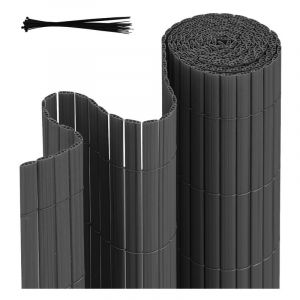 Einfeben - Canisse pvc Brise Vue, Paravent de Jardin, Piscines, Balcon Terrasse, Palissade en pvc Résistant aux uv, Intempéries, Gris 120 x 500 cm