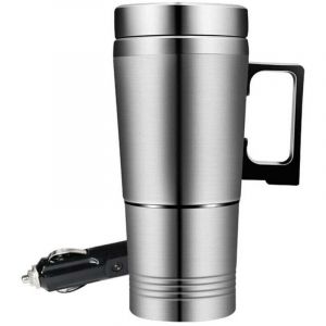 Bouilloires de voiture &eacute;lectrique bouillantes tasse de chaleur isolation bouteilles isol&eacute;es 300ml 24V en acier inoxydable prise allume-cigare