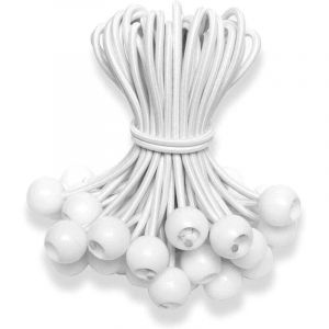 Ulisem - Tendeur Elastique 50 Pièces, Tendeur Bache 10cm, Corde Elastique, Sandow Elastique, Tendeur en Caoutchouc, Cordons Élastiques avec Boules