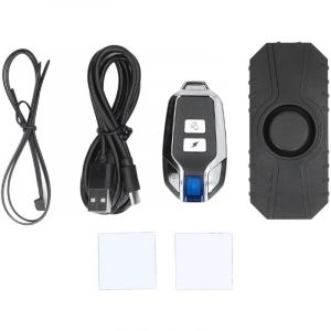 Alarme de V&eacute;lo, D&eacute;tecteur de Mouvement sans Fil Alarme de Vibration &eacute;tanche Moto Alarme &agrave; Distance V&eacute;los &eacute;lectriques V&eacute;hicules Syst&egrave;me D'alarme