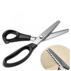 Houhence - Cisea,Ciseaux à tissus, ciseaux zigzag, ciseaux de tailleur professionnel, ciseaux à cranter pour tissus à coudre au mètre, ciseaux zigzag