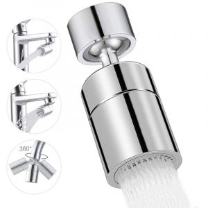 A&eacute;rateur de Robinet, 360&deg; Pivotant Embout Robinet Cuisine, 2 Modes Mousseur Robinet Economie Eau, Pour Robinet Pour &Eacute;viers de Cuisine Salle de Bain