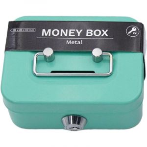 [JAMAIS UTILIS&Eacute;]Caisse &agrave; Monnaie et Billets, Caissette &agrave; Monnaie Serrure avec Cl&eacute;s, Caisse en Acier Tirelire avec Fente pour Pieces, Petit Coffre