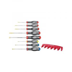 Coffret de 8 Tournevis Protwist FACOM - AT.8PB - Fente/Prozidriv/Phillips - Gris