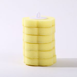 Recharge de nettoyant WC jetable, &eacute;ponge jaune au citron, recharge de nettoyant WC, d&eacute;sinfectant, gommage, 60 unit&eacute;s