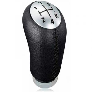 Pommeau de levier de vitesse manuel en cuir noir pour Renault Clio iii, Megane 2 et Laguna, avec adaptateur inclus. - ZVD