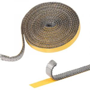 Joint Insert Cheminée, Joints Tressé Auto-adhésive pour Poêle, Joints D'étanchéité Résistante à la Chaleur (3mm x 15mm x 2.5m)