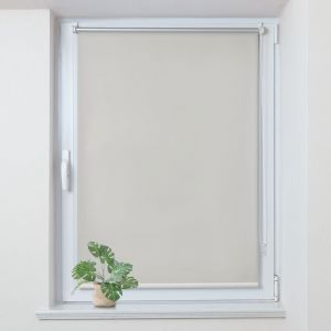 Store Enrouleur occultant sans percage, Isolant et Thermique, Rideau occultant pour Fenêtres et Portes, 110x120cm, Crème - Allesin