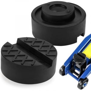Lot de 2 supports en caoutchouc pour cric de voiture, cric de voiture g&eacute;n&eacute;rique, support en caoutchouc du cric, support en caoutchouc pour chandelle,