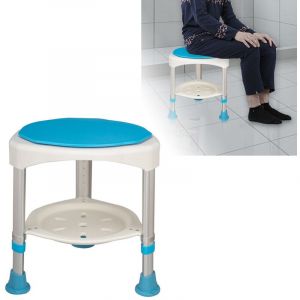 Siège de douche Tabouret de douche pivotant à 360° Hauteur réglable Tabouret de bain Siège de douche avec pieds Antidérapant, Modell b Hengmei