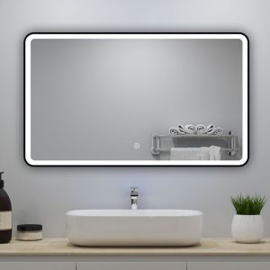 Ocean miroir lumineux 120x70cm avec Anti-bu&eacute;e + 3 Couleurs + Dimmable, Miroir salle de bain