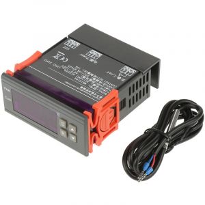 Ikodm - Thermostat de chaudière Mini thermostat numérique à led MH1210A, contrôleur de température avec sonde de capteur (AC220V) Thermostat de