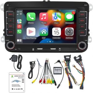 Autoradio Android 13 avec Carplay pour VW Golf 5 6 Polo Skoda Caddy T5 Passat, Radio 2 Din avec syst&egrave;me de Navigation &eacute;cran 7', avec