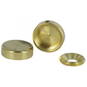 Vis Express - Rosace cyndrique ou cache vis (1 rosace et 1 cuvette de vis) Laiton nickelé Diamètre 15 Vis 3A4.5-1 pièce