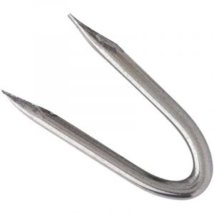 Connecton - crampillon 4,5x45 mm en acier galvaniser - bte 5 Kg - Attache grillage, câble, fil