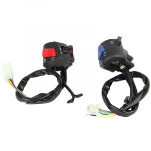 1 Paire de Commutateurs de Guidon de Moto, Pi&egrave;ces de Commutateur de Guidon 7/8 Pouces 12V, Bouton de Commande de Guidon, Bouton de Commande