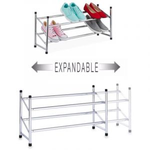 &eacute;tag&egrave;re &agrave; Chaussures 12 Paires De Chaussures En M&eacute;tal Peu Encombrantes Extensible 2 &eacute;tag&egrave;res Empilables