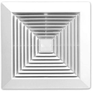 Extracteur d'air pour salle de bain, mural ou de plafond, 300 x 300 mm, trou 250 x 250 mm, profondeur 150 mm, 30 W, 230 V, 50 Hz, 220 m³/h, 35 dB