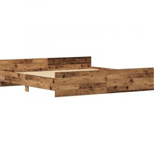 Cadre de lit Bois ancien 200 x 200 cm Bois d'ingénierie Vidaxl