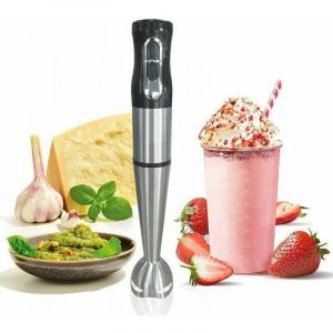 Mixeur Plongeant professionnel Batteur Electrique Hachoir anti-éclaboussures acier inoxydable Blender 700W,1000 tr/min, Robot Mixeur pour