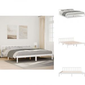 Cadre de lit extra long sans matelas 180x210 cm bois massif pin - Cadre De Lit - Cadres De Lit - Lit - Lit Double