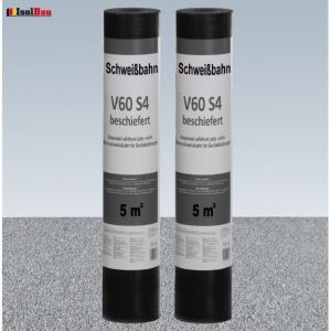 Rouleau de bitume V60 S4 avec armature en voile de verre ardois&eacute; GRIS 10m&sup2; Feutre de toiture.